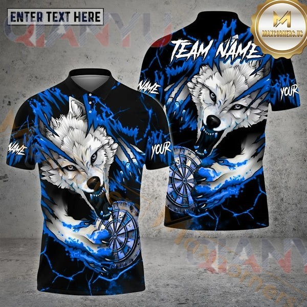 [TÙY CHỈNH MIỄN PHÍ] Maxcorners Dardos Bloody Wolf Ván cũ Opciones Nhiều màu Nombre Personalizado, Á