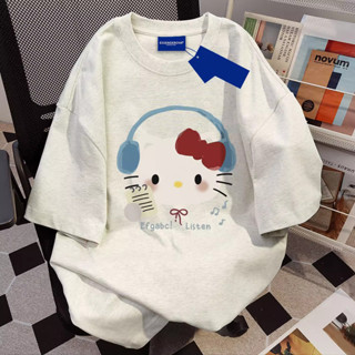 áo thun nữ hello kitty form rộng xám ghi áo hàn quốc mùa hè  áo phông SALMO