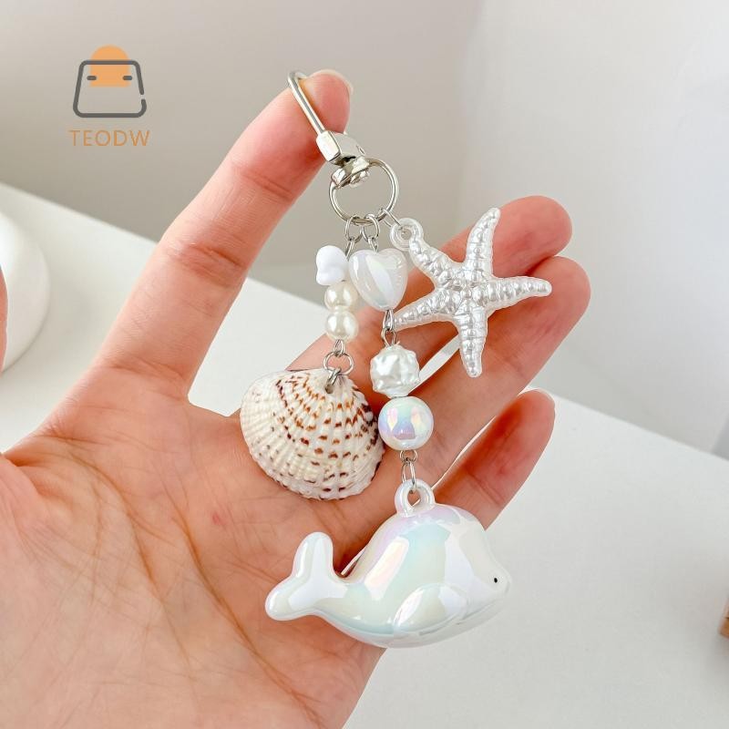 [TeOdw-t] 1 Móc Khóa Cá Voi Đại Dương Sao Biển Charm Mặt Dây Chuyền Móc Khóa Trang Sức Cho Bé Gái Nữ Trang Trí Túi Quà Tặng [MỚI]