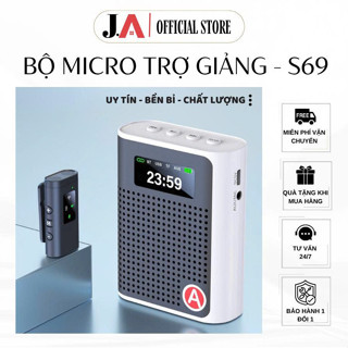 Micro Trợ Giảng Không Dây S69, Kèm Loa Bluetooth, Âm To Rõ Dành Cho Giáo Viên, Giảng Viên, Hướng Dẫn Viên JA OFFFICIAL