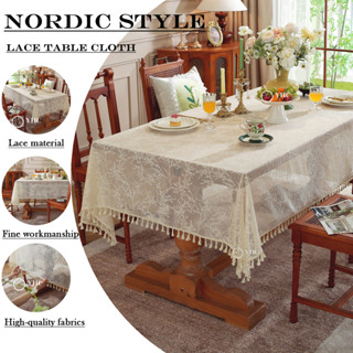 Khăn trải bàn Phong cách sang trọng kiểu Pháp Vỏ bàn sọc ren Thích hợp để trang trí tiệc lễ hội