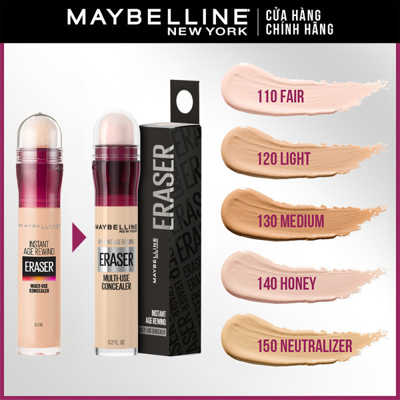 Bút Cushion Che Khuyết Điểm Đa Năng Instant Age Rewind Eraser Multi-use Concealer Maybelline New York 6ml | BigBuy360 - bigbuy360.vn