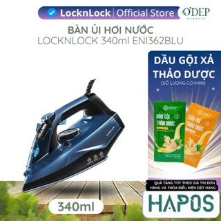  Bàn ủi hơi nước cầm tay LocknLock 340ml Chính hãng bề mặt phủ ceramic chống trầy xước ENI362BLU - Hapos Mall 