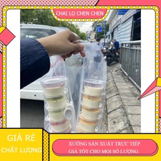   Giá sỉ  Set 100 hủ sốt nắp gài liền 2oz 4oz - Hủ đựng nước chấm panda cotta 