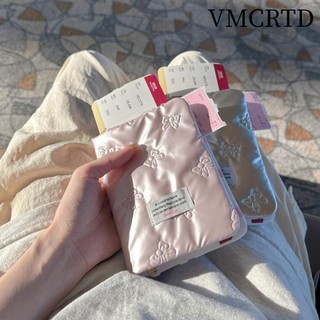 VMCRTD Passport Cover, Bowknot Pink Silver Giấy chứng nhận Túi hộ chiếu, Phụ kiện PU Giá đỡ thẻ chất lượng lớn