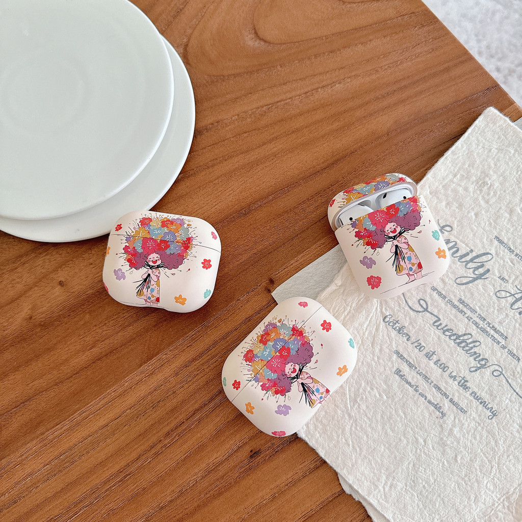 Dành Cho GOOJODOQ J201 J206 Vỏ Tai Nghe Cá Tính Chống Rơi Nổ Đầu Họa Tiết Cô Gái