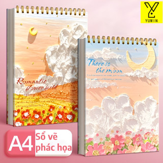 Sổ Tay Vẽ Phác Thảo Khổ A4 Sổ Vẽ Chì , Vẽ Màu Nước 60 Trang 160gsm Giấy Siêu Dày Dặn