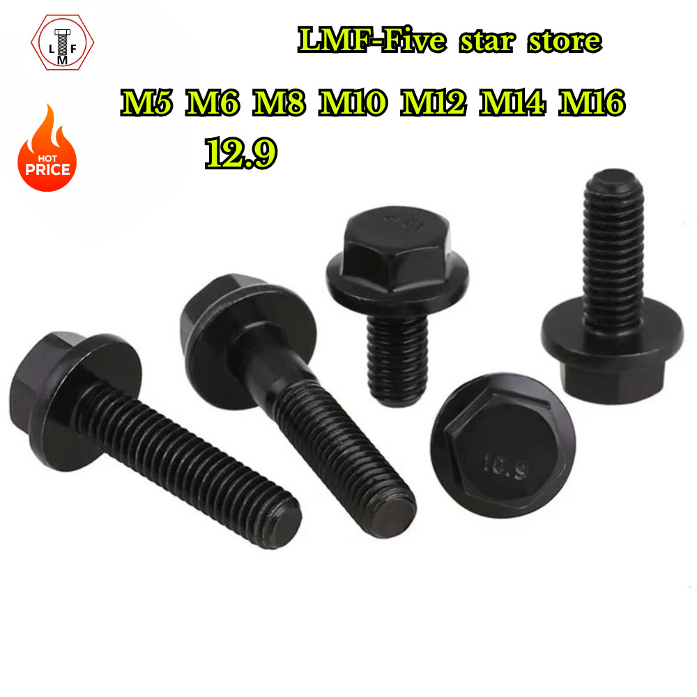 [LMF-8] Bu lông mặt bích lục giác bên ngoài 10.9 Vít chống trượt cực lớn có vít lót M5M6M8M10M-M16a1