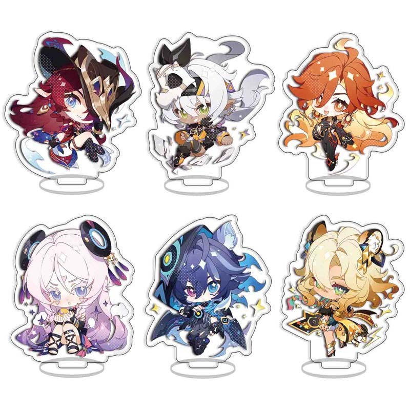8cm Game Genshin  Stand Iansan Citlali Xilonen Mavuika Chasca Cute Cartoon Collection Desk Decoratio