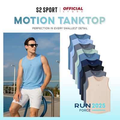 COMBO 2 Áo ba lỗ nam cổ tròn S2 SPORT áo tank-top thể thao Air-Dry mềm mát không nhăn STT09.CB2