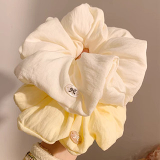 Dây buộc tóc phồng kem lớn dành cho nữ