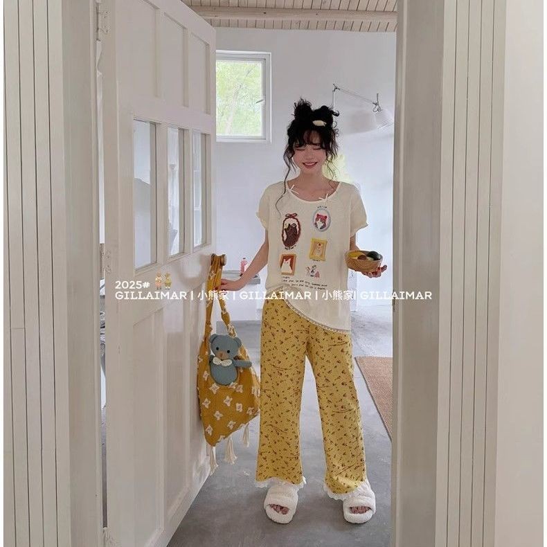 6.2 Kích Thước Lớn Ren Hoa Bộ Đồ Ngủ Nữ Hoạt Hình Dễ Thương Loungewear Nữ | BigBuy360 - bigbuy360.vn