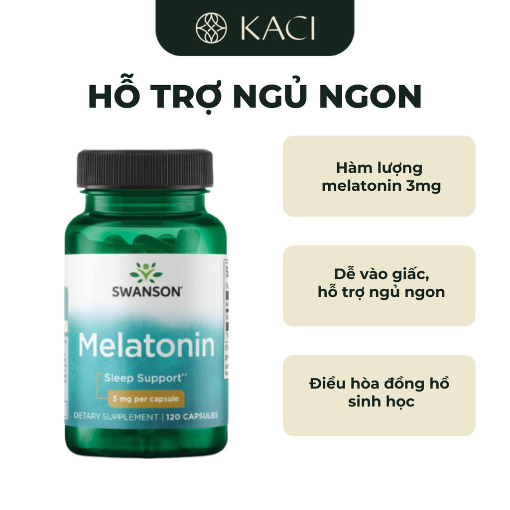 (DATE 11.25) Viên Uống Hỗ Trợ Giấc Ngủ Ngon Melatonin 3mg Swanson