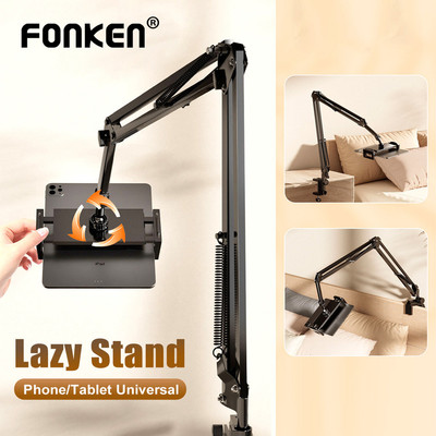 Fonken Máy Tính Bảng Đa Năng Giá Đỡ Điện Thoại Kẹp Lười Giá Đỡ Điện Thoại Linh Hoạt Giá Đỡ Máy Tính Bảng Cho Tất Cả các Thiết Bị 4-12.9 Inch