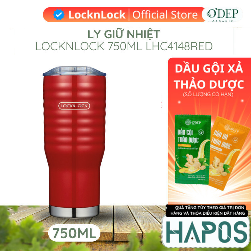 Ly giữ nhiệt  Wave Tumbler  750ml Chính hãng LocknLock LHC4148RED - HAPOS OFFICIAL