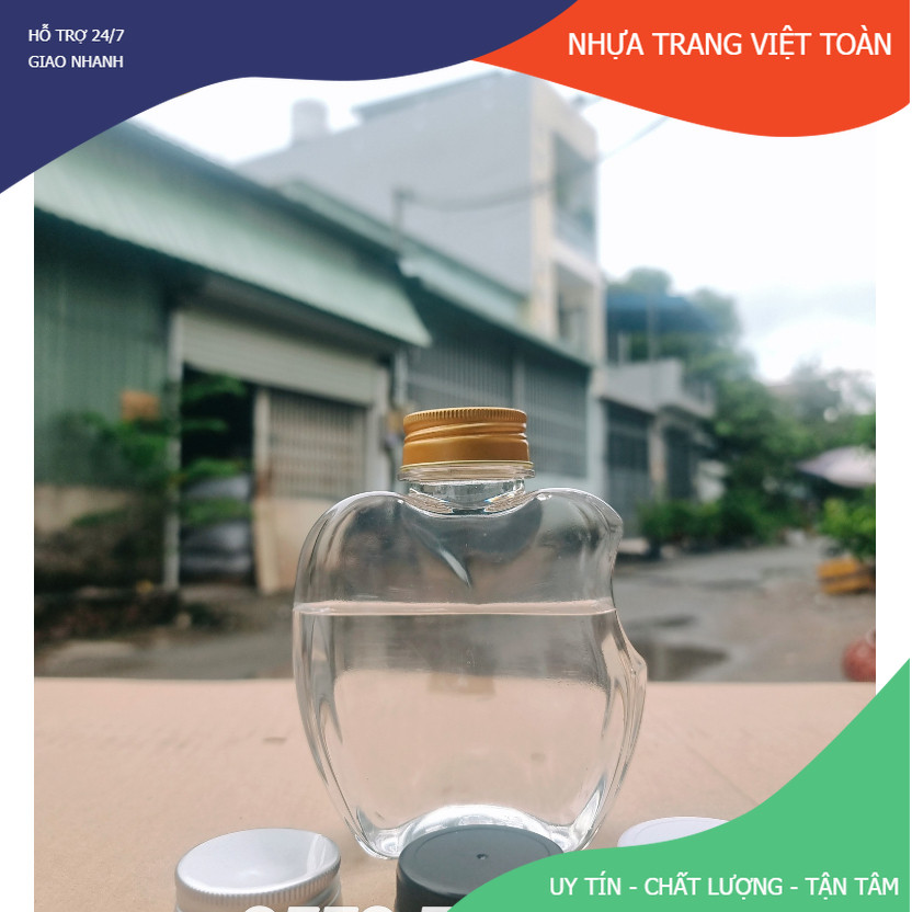 SET 10 CHAI TÁO/GẤU KÈM NẮP NHỰA F38