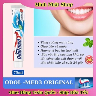[Date Mới Đủ Bill] Kem đánh răng ODOL - MED 3 Extra white 75ml - Đức