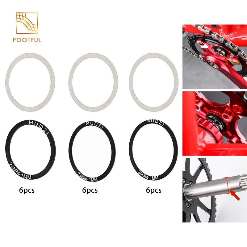 24 / 29 / 30mm 6Pack MTB Spacer Crankset Shim Vòng đệm Phần Crankset