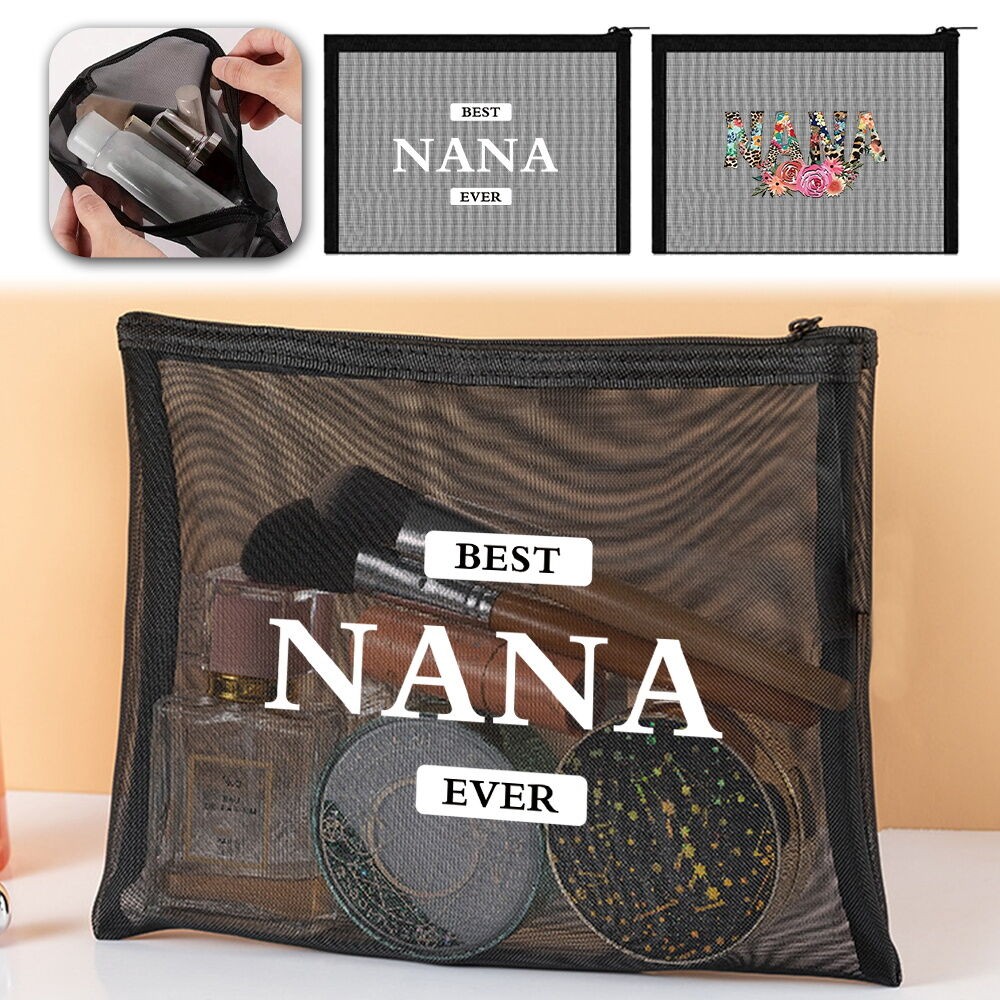 Portable Mesh cosmetic bag  Mesh Coin Storage Purse Coin and miscellaneous storage bag Nana Series