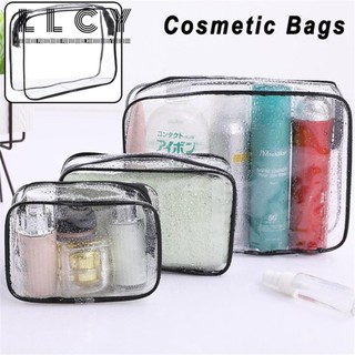 Túi đựng mỹ phẩm LLCY Du lịch Dây kéo chống thấm nước PVC trong suốt