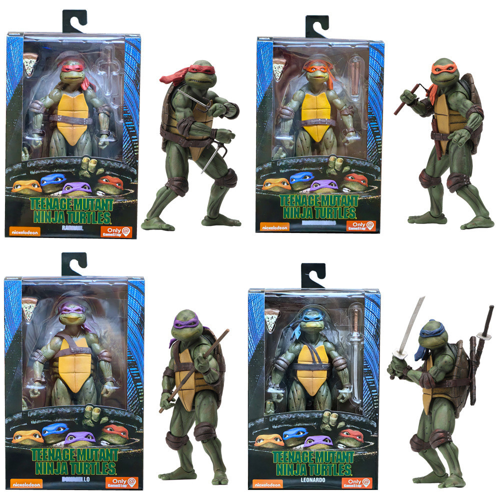 NECA Ninja Turtles 1990 Movie Edition TMNT Phiên bản giới hạn 23cm Trang trí mô hình búp bê di chuyể