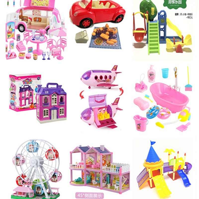 A Hot Sale#Children Play House Toys Pig Doll Villa House Ice Cream Picnic Car Interactive Toy Childr