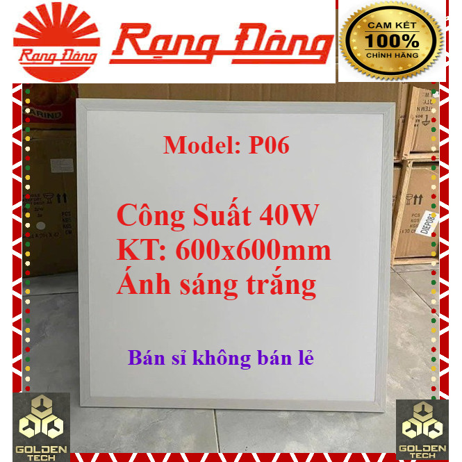 (Chính hãng) Đèn LED Panel vuông 40W Rạng Đông P06 600x600mm (Sỉ)