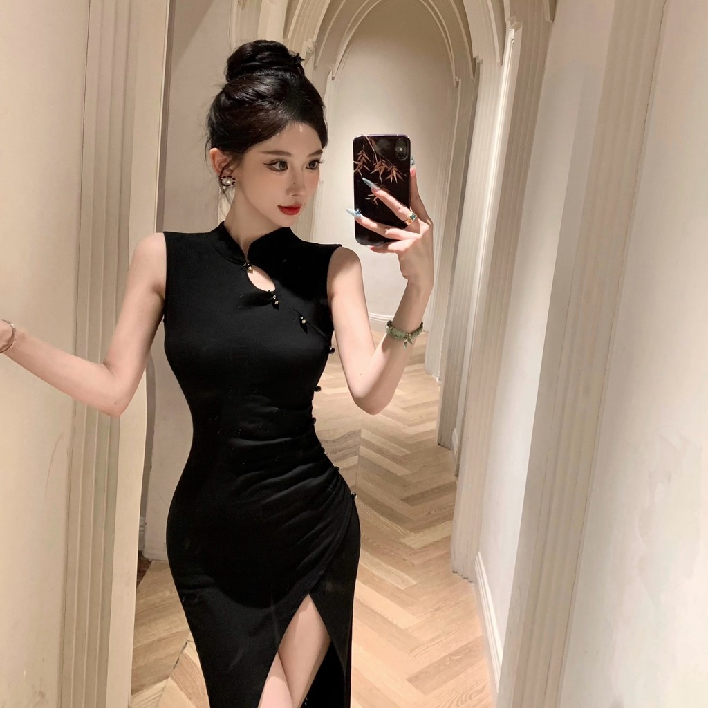 Sườn xám đen quyến rũ | 348