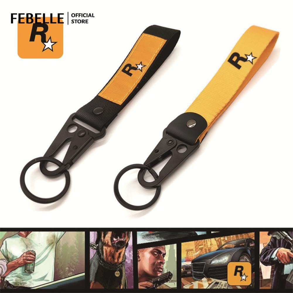 Muti-Pendant Móc Chìa Khóa Nylon Móc Khóa Trò Chơi GTA Auto 5 Xe Keyfob Phụ Kiện Xe Máy