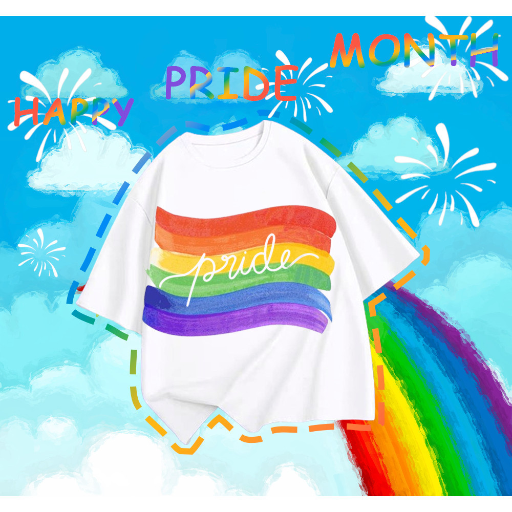 Pride Month Rainbow LGBTQ love is love ️ ️ Áo thun vải Cotton