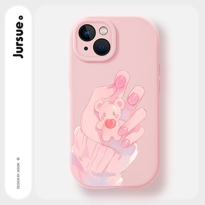 JURSUE Ốp lưng dễ thương đẹp hoạt hình Anime độc lạ ngộ nghĩnh nữ chống sốc chống bẩn mềm cho iPhone 17 16 15 14 13 12 11 PRO MAX SE 2020 X XR XS ip 8 7 Plus kute G10292