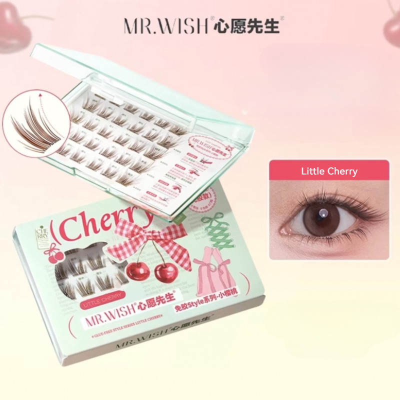 MR.WISH Lông Mi Giả Lông Mi Màu Nâu Anh Đào Nhỏ Lông Mi Giả Tự Nhiên Không Keo