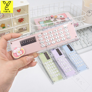 Máy tính mini đa năng – Thước kẻ tích hợp, nút silicon dễ bấm, cảm giác thoải mái
