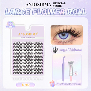 ANJOSIRMA Lông Mi Giả - CUỘN HOA NHỎ, 10-14mm, Châu Âu Mỹ Uốn Lông Cừu Chồn Kết Cấu Cao Cấp Lông Mi Giả Tự Nhiên Cụm Đơn Dày ,Có Thể Sử Dụng Được Nhiều Lần, Thích Hợp Hơn Cho Việc Sử Dụng Trang Điểm