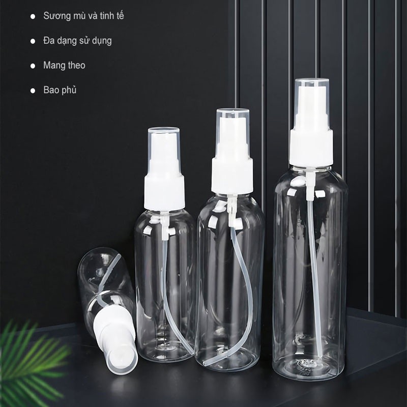 Chai chiết mỹ phẩm chai xịt phun sương lọ chiết dung dịch rửa tay 5ml 10ml 20ml 30ml 50ml 60ml 80ml 