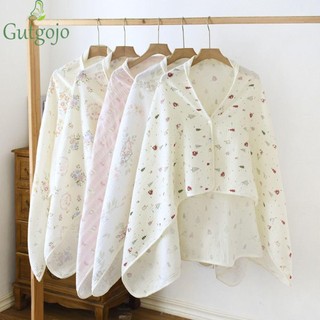 GUTGOJO Cho Con Bú Cover, Giữ Ấm Cho Ăn Cotton Mother Cape Chăn, Thoải Mái Mềm Mại Thoáng Khí In Hoa Mùa Hè