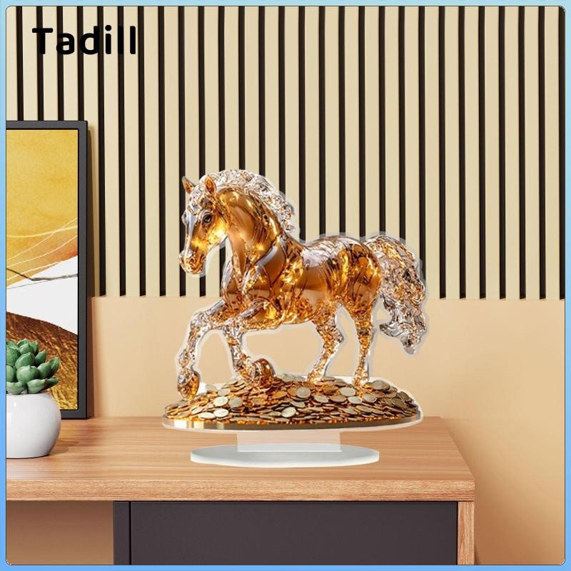 Tượng thủ công Acrylic hình con ngựa 2D cho tủ sách trong nhà