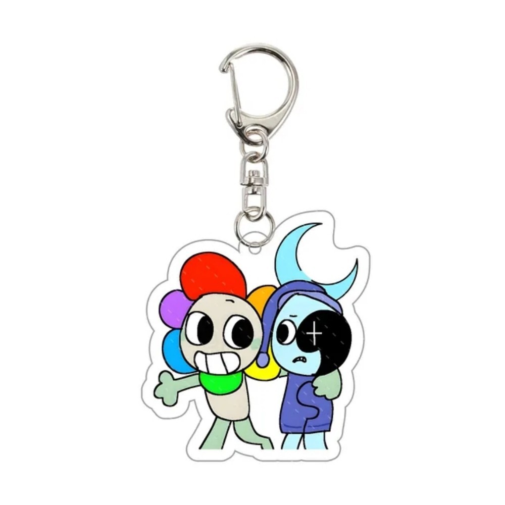NEW Cross-border Game Dandy's World Scraps World Mini Cute Dandy Vee Shelly Pebble acrylic keychain 