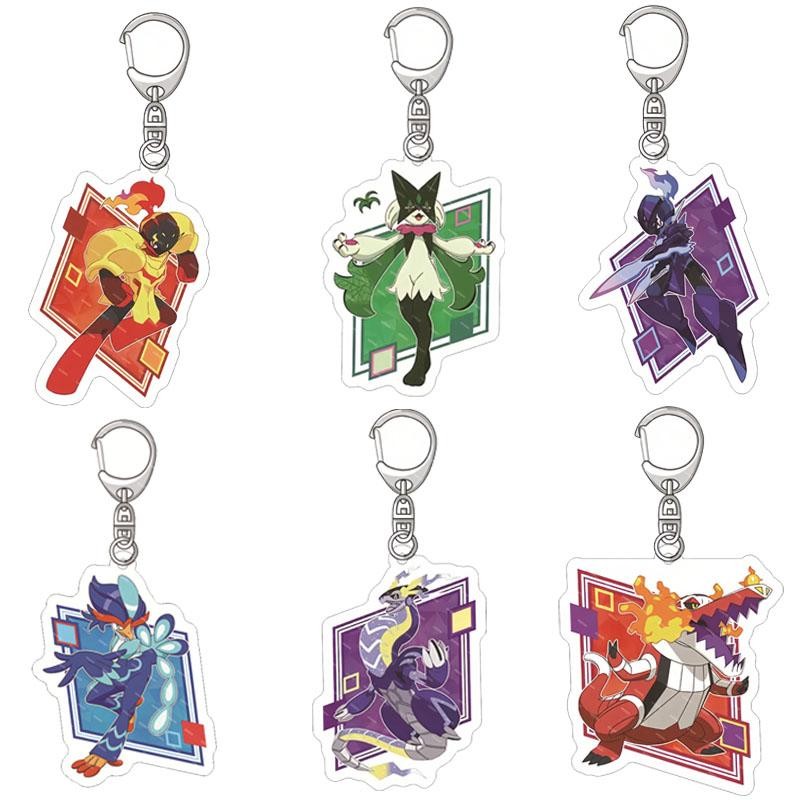 Pokemon Acrylic Self-Made Anime Peripherals Key Chain Kawaii Koaidon Anime Key Ring Cute Bag Pendant