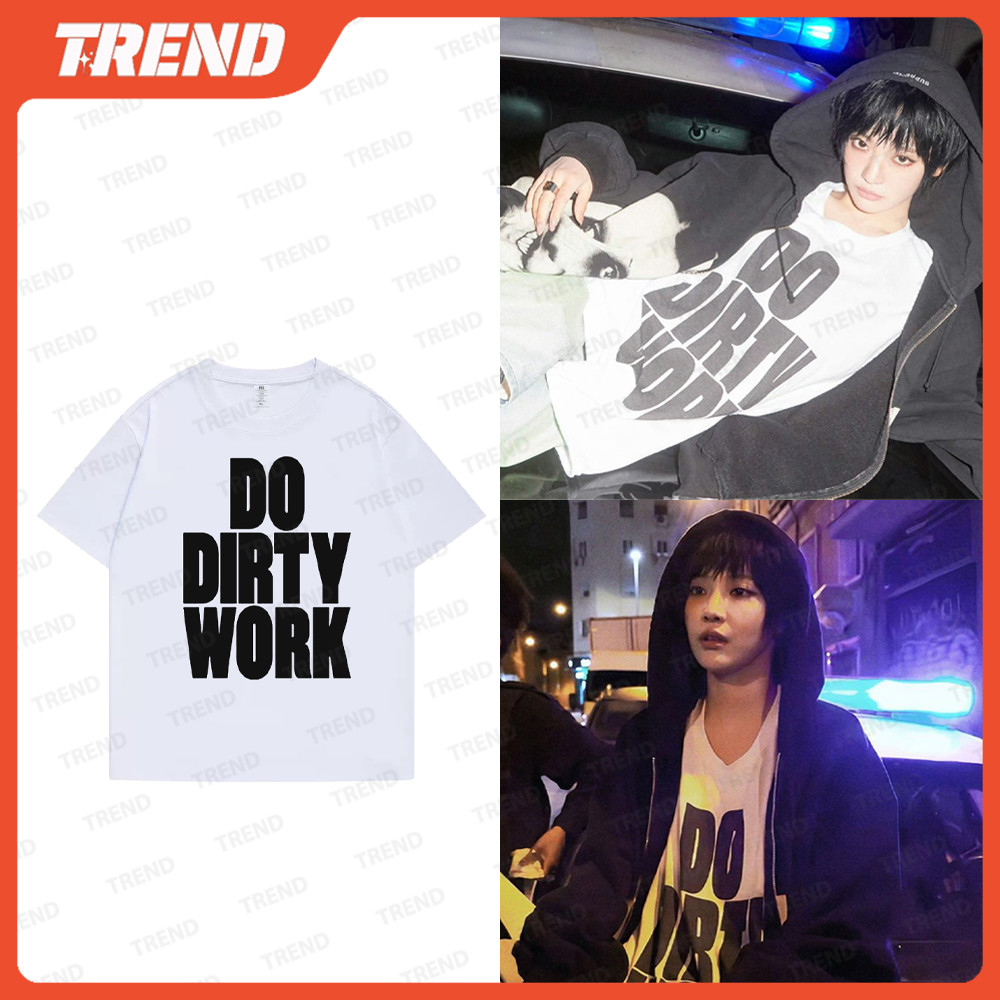 KPOP AESPA DIRTY WORKNINGING Cùng Áo thun Cotton cỡ lớn Unisex "DO DIRTY WORK" In hình tay ngắn cổ điển thời trang Hàn Quốc Tee | BigBuy360 - bigbuy360.vn