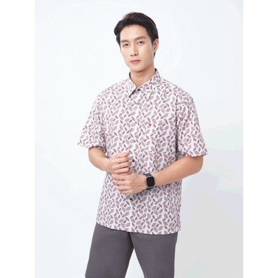 Sơ mi tay ngắn lai ngang VIETTIEN SMART CASUAL vải Bamboo phom REGULAR VT00000386