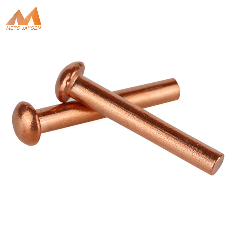 Đồng Đầu Cốc Đinh Tán M1.5 M2 M2.5 M3 M4 Đầu Chảo Chắc Chắn Đinh Tán Nửa Đầu Tròn Đinh Tán Chiều Dài