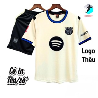 [Nhận in tên số theo yêu cầu]Quần Áo Bóng Đá, Đồ Đá Banh Barca kem 2025 mè hàn Cao Cấp