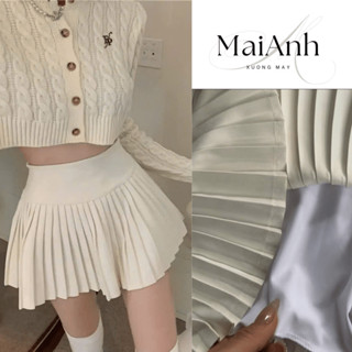  Chân Váy Xếp Ly Nhỏ Dáng Xòe Bản To Cực Xinh Chân Váy Basic Nhiều Màu Chất Ruby Hàn Loại 1 