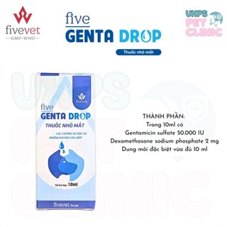 Nhỏ Mắt Five-Genta Cho Thú Cưng – Hỗ Trợ Làm Sạch Mắt, Giảm Kích Ứng (Lọ 10ml)