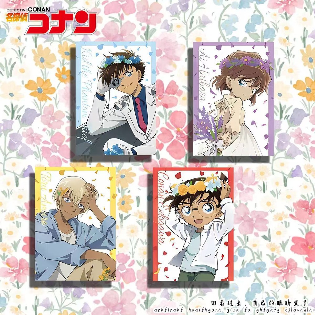 Thám Tử Lừng Danh Conan Vòng Hoa Loạt Thẻ Polaroid Anime Merch Kuroba Kaito Amuro Tōru