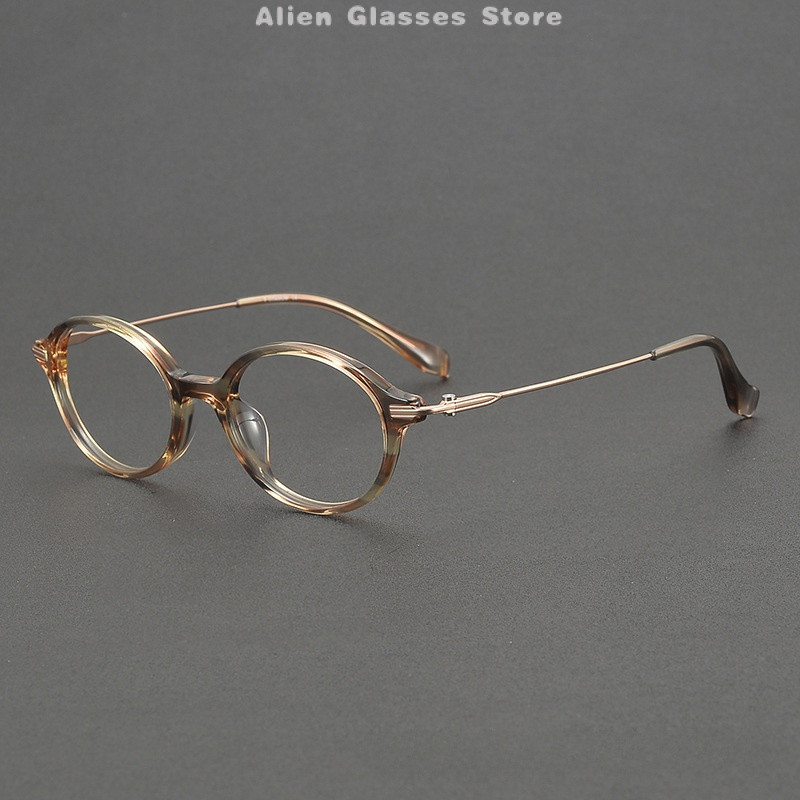 Kính Mắt Mắt Mèo Handmade Titan Nguyên Chất và Acetate - Mã 90004