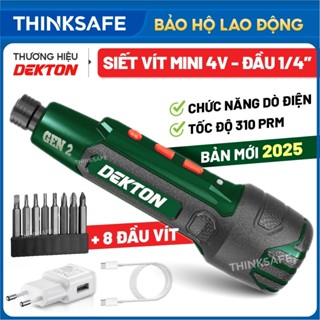Máy Siết Vít Mini 4V Dekton DK-CV0402 (Gen 2) bản mới 2025. Tua vít điện dekton tặng kèm đầu vít