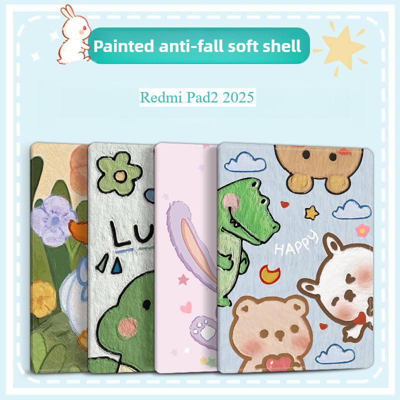Dành Cho Xiaomi Redmi Pad 2 Pad2 4G Wi-Fi / LTE 2025 11inch Hoạt Hình Da PU Xiaomi Pad 7 7 Pro 11.2 