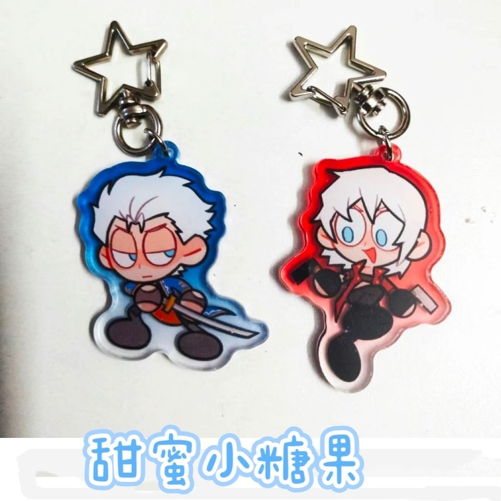 Devil May Cry KeyChain men anime key chain Women acrylic car Cosplay Japan key ring Pendant party ph